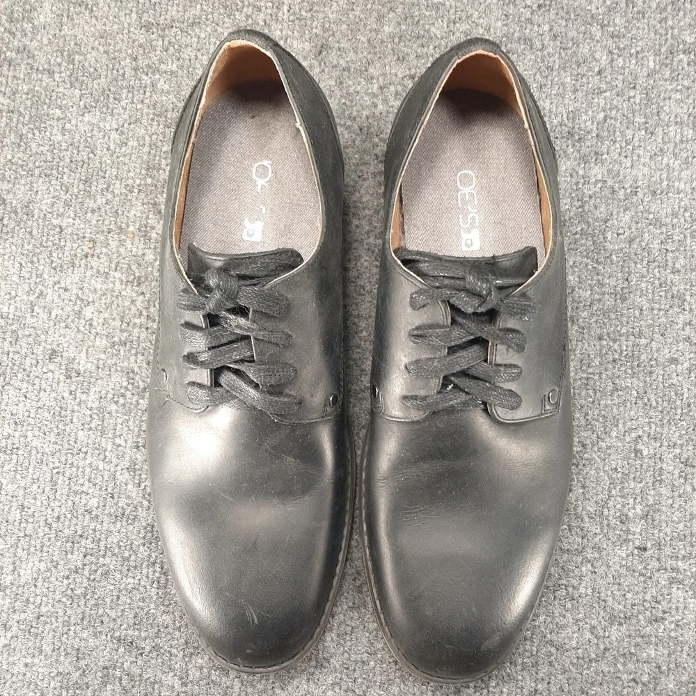 Men's Joe's Jeans Black Leather Oxfords Shoes Style Connor Size 9.5 M